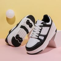 Fashion Roller Skate Shoes Kids Children Casual Sports Toy Gift Games Boys 4 Wheels Sneakers Girls Boots Ultra Light Rollerskate Shoes Accessories