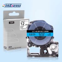 For Epson SC12BW Labels King Jim LC-4LBP Label Tape Black on Blue Labeling Tape 12mm For Epson LW-300 LW-C410 LW-400 Label Maker