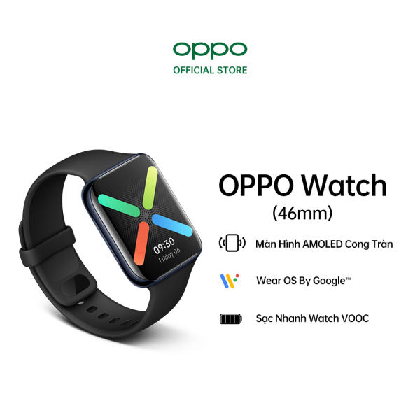 Đồng hồ Oppo Watch 46mm | Màn Hình Cong Tràn | Thời Lượng Pin Đến 21 Ngày | Sạc Nhanh VOOC