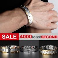 Mens 4000 Gauss Titanium 316L Bio Magnetic for Men Pulsera Hom