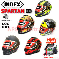 INDEX หมวกกันน็อค Spartan ID รุ่นวัสดุพิเศษ ลวดลายทรงสุดเฉี่ยว มีให้เลือกหลายลาย สินค้ามาตรฐานมอก DOT ECE