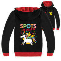 Spotty Pudsey Bear Boy S 3-16ปีสีดำ/ สีเทาผ้าฝ้าย + โพลีเอสเตอร์เสื้อผ้าเด็กแจ็คเก็ตสำหรับชาย15ปีหญิงฤดูใบไม้ผลิและฤดูใบไม้ร่วงแขนยาว Hooded Zipper เสื้อกันหนาว