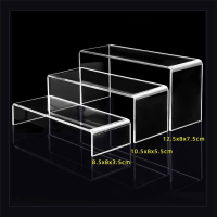 Acrylic Display Risers, Clear Rectangle Stands Shelf for Display 18Pcs