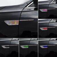 2Pcs Diamond Car Side Fender Stickers Anti-collision Decorative Sticker Auto Warning Styling Bling Car Accessories for Women Car Door Protection