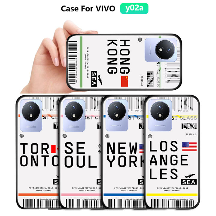 ggk-ตั๋วเครื่องบินนานาชาติสุดสร้างสรรค์สำหรับ-vivo-y02a-y02t-เคสโทรศัพท์บัตรสนามบินเมืองที่มีชื่อเสียงสำหรับเด็กชายกระจกเทมเปอร์เคสคลุมทั้งหมด