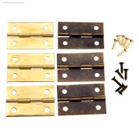 ✢┋ 10pcs Hinges 34x32mm Iron Gold/Antique Bronze 4 holes Iron Decorative screws Wooden Jewelry Box Cabinet Furniture Fittings