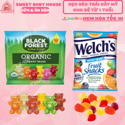 Kẹo dẻo trái cây, kẹo dẻo hữu cơ hình gấu Welch s Fruit Snacks cho bé từ 1