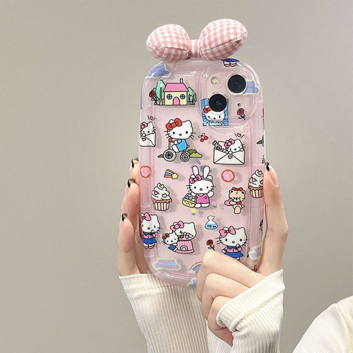 sanrio-cartoon-hello-kitty-iphone-13-14-promax-ซิลิโคนใสป้องกันกรณีโทรศัพท์มือถือทั้งหมดกระเป๋าหล่นป้องกัน