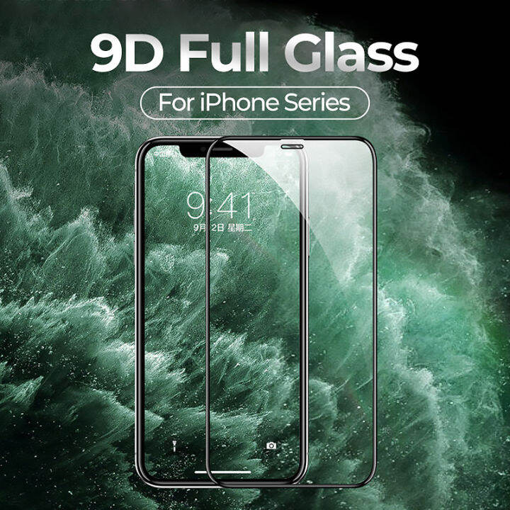 CrashStar FULL COVER 9D Tempered Glass Screen Protector For iPhone 15