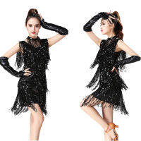 Latin Dance Dress WomenGirlsLady Sexy Fringe SalsaBallroomTangoCha ChaRumbaSamba latin flamengo dance comition dresses