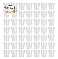 50pcs 30ml Plastic Shot Glass Disposable Shooter Cups Disposable Clear Plastic Shot Glasses Tumblers Jelly Cups Portable Cups