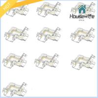 HOUSEWIFE SPACE 5PCS 5มม. 8มม. 10มม. หัวเข็มขัดสาย LED พีพี โปร่งใสโปร่งใส ขั้วต่อมุม ของใหม่ รูปตัวแอล คลิปยึดแถบไฟ แถบไฟ LED