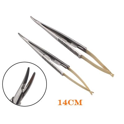 1 Pcs Surgical Dental Orthodontic Implant Castroviejo Needle Holders 14Cm CE Tool / Straight / Curved For Choose