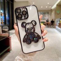 [COD] ใช้ได้ครับ 14 เคสศัพท์มือถือดูดของเหลว 6D แอปเปิ้ลหมีรุนแรงสามมิติ 13 ฝาครอบป้องกันฟิล์มเลนส์ใส