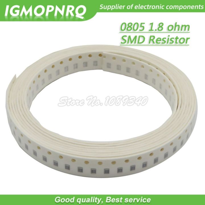 300pcs 0805 SMD Resistor 1.8 ohm Chip Resistor 1/8W 1.8R 1R8 ohms 0805 1.8R