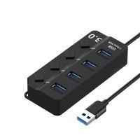 ฮับ Usb ความเร็วสูง3.0 4/พอร์ต Usb 3.0สวิตช์เปิด/ปิดฮับตัวแยกกับ Eu/Us อะแดปเตอร์สำหรับ Macbook พลังงาน Lappc