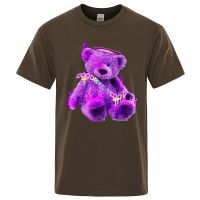 Goodbye Teddy Bear Kawaii Y2K Style Men Shirt Loose Clothing Loose Cotton Tshirt Street Gildan