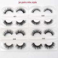 30 คู่/แพ็ค Visofree Lashes 3D Mink Eyelashes Full Strip Lashes Handmade Premium Mink Hair Multi-ใช้ขนตาปลอมแต่งหน้า