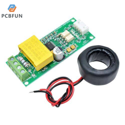 pcbfun โมดูลมัลมิเตอร์100A 80-260V เครื่องวัดแรงดันไฟฟ้าแอมแปร์โมดูลการทดสอบกระแสไฟแยกหม้อแปลงหลัก TTL