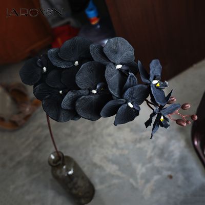 [Like Activities] JAROWN ArtificialBlackOrchid ผ้าไหม Phalaenopsis สำหรับงานแต่งงานตกแต่งบ้านสวนกระถางพืชปลอม