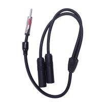 1 MALE TO 2 FEMALE Y CAR STEREO RADIO ANTENNA ADAPTER BLACK