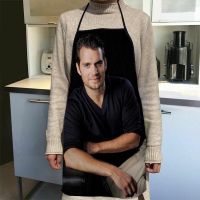 ¤ↂ♘ New Arrival Henry Cavill Apron Kitchen Aprons For Women Oxford Fabric Cleaning Pinafore Home Cooking Accessories Apron