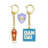 BANDAI LOGO Blue keychain Shield RX78-2  keychain Japanese anime Gundam