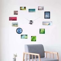 ZZOOI Living Room Decorations For Home High Quality Oversized Wall Clock Metal Diy Clock Accessories Silent Movement Free Shipping