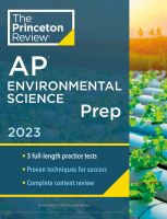 Princeton Review AP วิทยาศาสตร์สิ่งแวดล้อมเตรียม,2023: 3การทดสอบการปฏิบัติ + ทบทวนเนื้อหาที่สมบูรณ์ + กลยุทธ์และเทคนิค (การเตรียมการทดสอบวิทยาลัย)