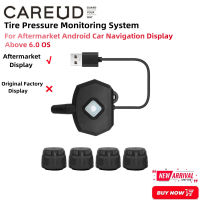 CAREUD H300-WF USB External Android Car TPMS ระบบส่งกำลังแบบไร้สายระบบการตรวจสอบแรงดันลมยาง Android สำหรับ Android 6.0 OS ด้านบนรถ TPMS ความดันลมยางการรั่วไหลของอากา