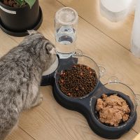 3-in-1 Pet Cat Dog Bowl Automatic Feeder Food Double Stand Dish Bowls Water Container Portable Dispenser Puppy Cats Pet Products