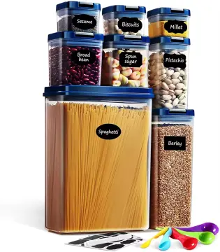 Clear Airtight Cereal Storage Food Container with Lids for Sesame Flou