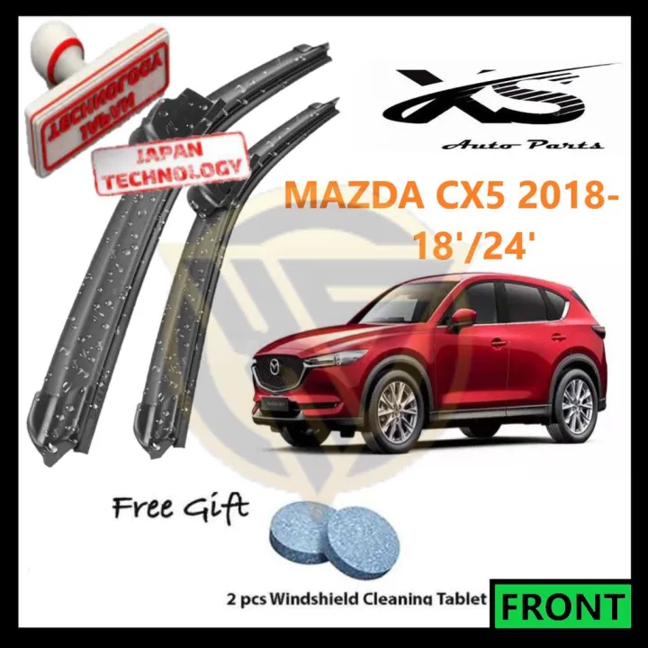 MAZDA CX5 2018 Present JAPAN QUALITY Soft Wiper Blade Set (24'' + 18