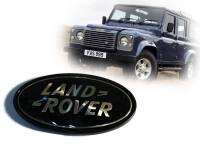 แผ่นป้าย LOGO Land Rover วงรีมีฐานสีดำ ขนาด 4.8x9 cm **การันตีคุณภาพ**