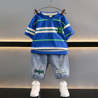 Boys Summer Short Sleeve Suit 2023 New Handsome Western Style Baby Summer Fashionable Clothes Childrens Clothing Fashion