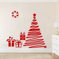 Merry Christmas Tree DeerWall Stickers Vinyl Creative Home Decoration Store Window Reindeer Festival Art Removable Decals CN477