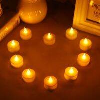 10PCS Electronic LED Tea Light Candles Realistic Battery-Powered Flameless Candles For Home Bedrrom Party Wedding Festival Decor