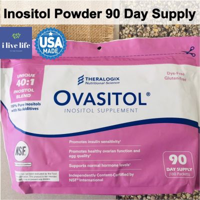 30 ซอง/Packet/Sachets Ovasitol Inositol Powder Supplement | Theralogix  For 15 Days สำหรับใช้ 15วัน สำหรับผู้หญิงที่มีภาวะ PCOS หรือต้องการบำรุงไข่ให้สมบูรณ์