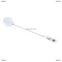 sksbvx 1PC Retractable Reel recoil Badge lanyard ชื่อแท็กคีย์การ์ดผู้ถือเข็มขัดคลิปโปร่งใส