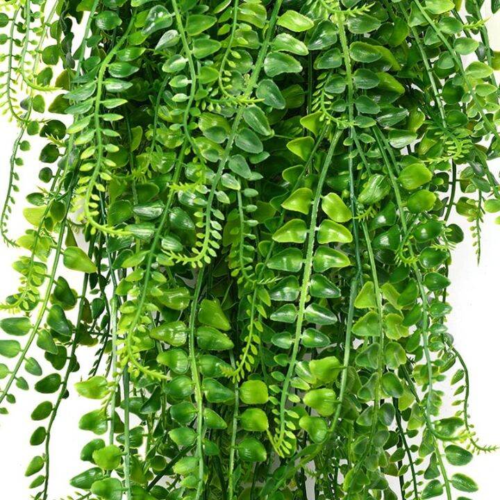 2-pcs-artificial-hanging-ferns-plants-vine-fake-ivy-boston-fern-hanging-plant-outdoor-uv-resistant-plastic-plants