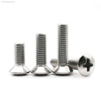 ✱ 5/10/50pc M2 M2.5 M3 M4 M5 M6 M8 GB820 DIN966 A2 304 Stainless Steel Cross Phillips Raised Countersunk Head Half Oval Bolt Screw