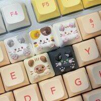 Kartoon Keycap ของขวัญแฮนด์เมดส่วนบุคคลปรับแต่งได้คีย์บอร์ดแบบกลไกน่ารักรูปสัตว์ DSA แกนต่ำ