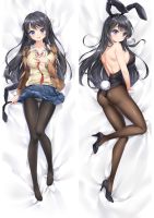 (ปลอกหมอนเท่านั้น) ขนาดเต็ม Sakurajima Mai Seishun Buta Yaro Series Rascal ไม่ฝันถึง Bunny Girl Senpai Aobuta ปลอกหมอนแอนนิเมะ