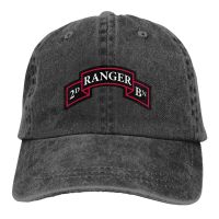 Unisex Adult Cowboy Hat US Army Retro 2nd Ranger Battalion Adjustable Baseball Caps Trucker Cap Retro Denim Hats Dad Hat