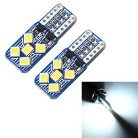 IFixedShop 2ชิ้น T10 / W5W / 168 DC12V 1.8W 6000K 130LM ไฟ LED 10ดวง SMD-2835แสงกวาดล้างโคมไฟอ่านหนังสือพร้อมตัวถอดรหัส