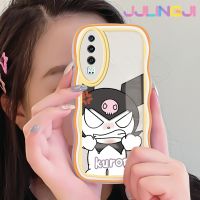 Jlingji เคสสำหรับ Huawei P30 P30 Pro P30 Lite เคสการ์ตูน Fury Kuromi ดีไซน์ใหม่ขอบครีมกันกระแทกแบบใสนิ่มเคสมือถือโปร่งใสลายกล้องถ่ายรูปง่ายอ่อนโยนฝาครอบป้องกัน