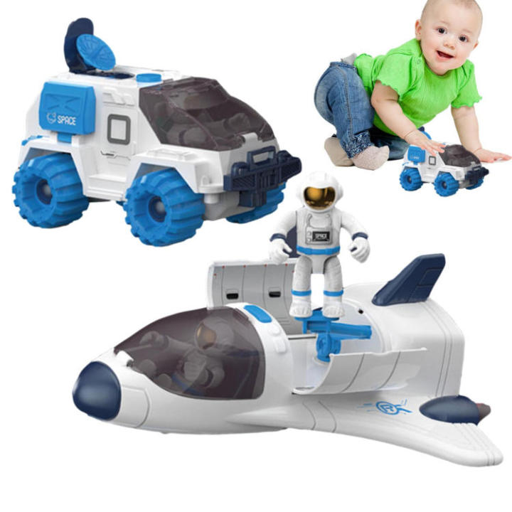 ชุดรถของเล่นและยานอวกาศของเล่นสำหรับเด็ก-จรวดขับเคลื่อนด้วยแบตเตอรี่3-5ของเล่นตกแต่งบ้านสำหรับห้องเนอร์สเซอรี่ห้องนอน