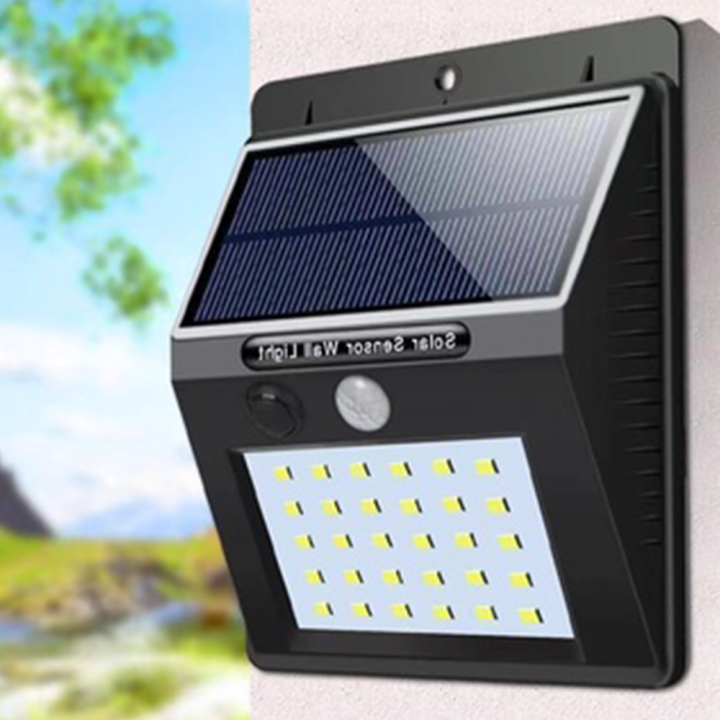 พร้อมส่ง-ไฟโซล่าเซลล์-ไฟโซลาร์-ติดผนัง-solar-powered-led-wall-light-30-led