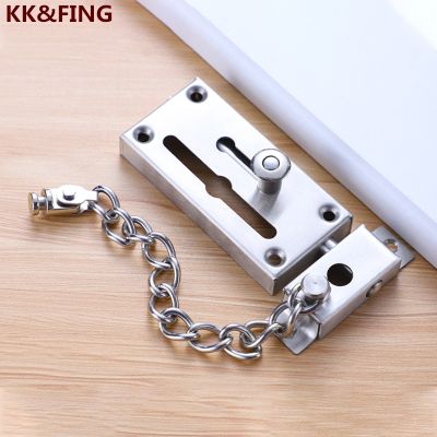 【LZ】bianyotang672 KK FING Stainless Steel Latch Chain Lock Door Bolts Thickened Buckle Safety Doors Windows Anti-lock Wine Anti-theft Chain