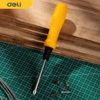 Pro ส่งฟรี | Deli  Screwdriver ไขควง ไขควงหัวแฉก ไขควงสลับ ไขควงแฉก 2IN1 ปลายไขควงปากแฉก PH2 ไขควงหัวสลับ (ปากแบน+ปากแฉก) / 1 ชิ้น